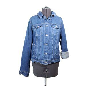 Old Navy women's vintage wash stretch denim trucker‎ jacket L